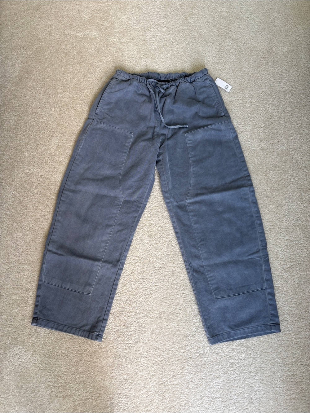 NWT GAP Easy Double Knee Barrel Pants XS Blue
